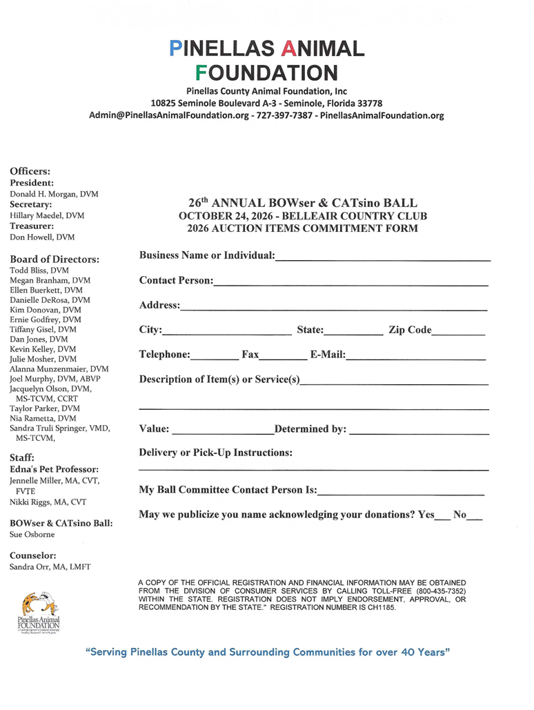 Auction Commitment Form